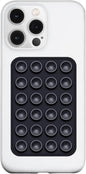 Silicone Suction Phone Case Mount, Silicon Adhesive Phone Accessory for Smartphones, Hands-Free Mirror Shower Phone Holder for Selfies, Tiktok Videos (Black)