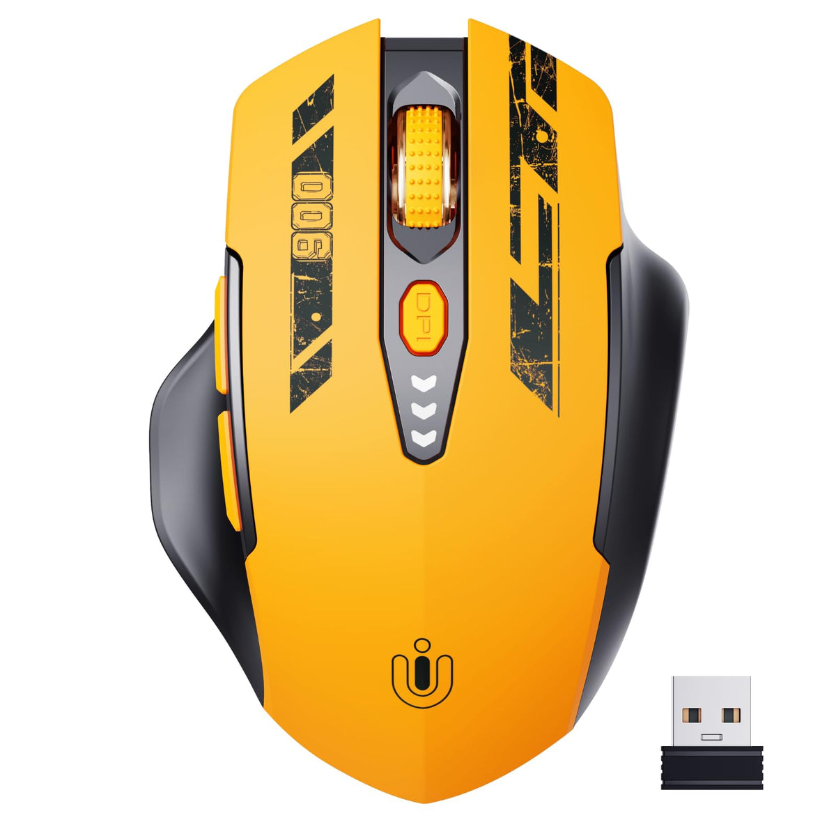 Uineer Wireless Mouse, 2.4GHz Rechargeable Computer Mouse, Battery Display