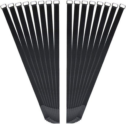30 inch Reusable Extend Securing Strap - Fastening Cable Strap - 16 PACK Adjustable Nylon Hook and Loop Cable Tie Down Strap