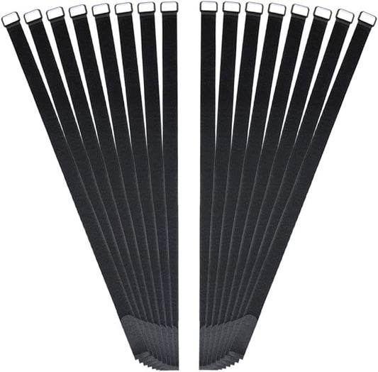 30 inch Reusable Extend Securing Strap - Fastening Cable Strap - 16 PACK Adjustable Nylon Hook and Loop Cable Tie Down Strap