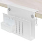 Desk Side Storage, Side Desk Laptop Holder with Anti-Scratch Pad & Magnetic Pen Holder, No Drill Under Table Laptop Mount Fits Flat Edge 0.3" to 2.3"