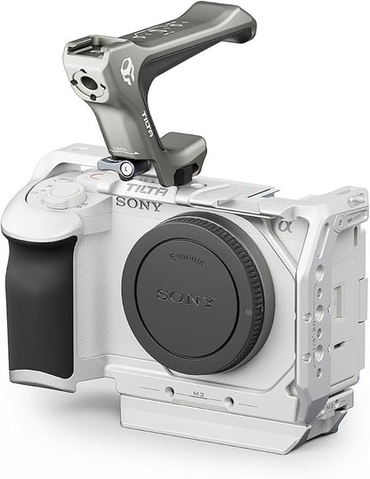 Tilta Full Camera Cage for ZV-E1 Lightweight Kit | Includes Full Cage, Top Handle, 1/4"-20" to NATO Adapter | Cold Shoe, NATO Rail, M3 and 1/4"-20 Threads Mounts | Silver