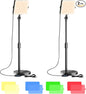 2-Pack LED Video Light with Stand, Home Studio Back Lights, Photo Lights with Color Filters for Close Photography Lighting YouTube Video Recording, Desk Game Steaming