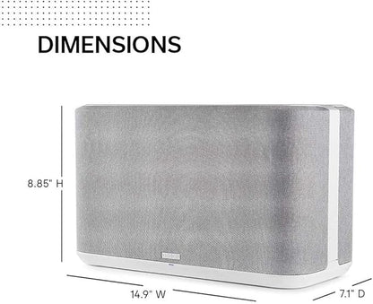Denon Home 350 Wireless Smart Speaker – Powerful Stereo Sound, Wi-Fi & Bluetooth, HEOS Built-in, Alexa Built-in, Siri & AirPlay 2, Spotify Connect, Multi-Room Support, White