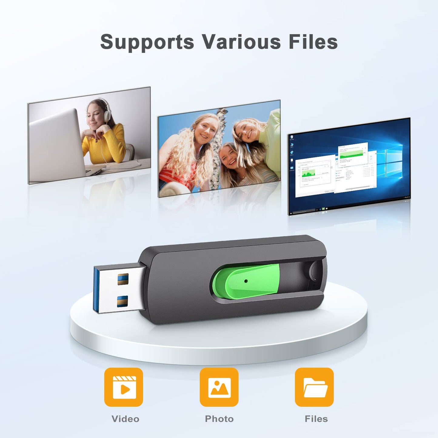 Aiibe 256GB USB 3.0 Flash Drive USB Drive Thumb Drive 256GB USB Flash Drive Memory Stick Jump Drive for Laptop