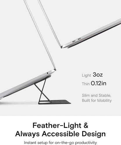 MOFT Laptop Stand for Desk, Adhesive Laptop Stand with 2 Adjustable Viewing Angles, Foldable and Portable Computer Stand Compatible with MacBook Air, MacBook Pro 11"-16", Starry Grey