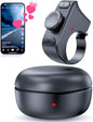 TikTok Scrolling Ring Remote Control, Camera Shutter Remote, Wireless Bluetooth Scrolling Ring for iPhone, iPad, iOS, Android - Graphite Black