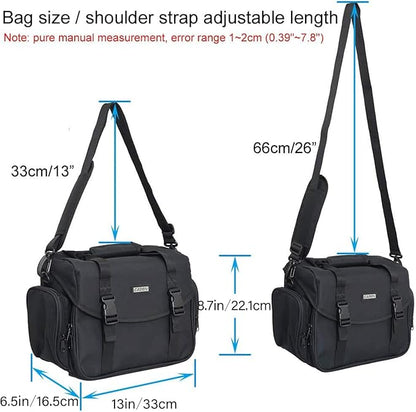 CADeN Camera Bag Case Shoulder Messenger Bag with Tripod Holder Compatible for Nikon, Canon, Sony, DSLR SLR Mirrorless Cameras Waterproof (Black, Small)