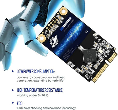 Dogfish mSATA SSD 256GB 3D NAND TLC SATA III 6 Gb/s, mSATA (30x50.9mm) Internal Solid State Drive - Compatible with Desktop PC Laptop - (MSATA 256GB)