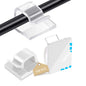 Abnii 100PCS Adhesive Cable Clips, Cord Wire Organizer, Black, Small
