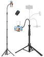 70" Phone Tripod with Remote & Holder, Portable Cell Phone Stand