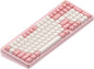 nuphy Halo96 V2 Wireless Keyboard,Gasket Structure,96% Hot Swappable Gaming Keyboard, 99 Kyes RGB Backlit Mechanical Keyboard, Support QMK/VIA,Bluetooth/USB-C/2.4GHz-Pink,Mint Switches (37gf).
