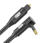 EMK White Optical Audio Cable [30ft/10M] - Digital SPDIF Toslink Fiber Optic Cable for Sound Bar, TV, Home Theater, Blu-ray Player - White, High-Speed, Low-Loss, Gold-Plated Connectors