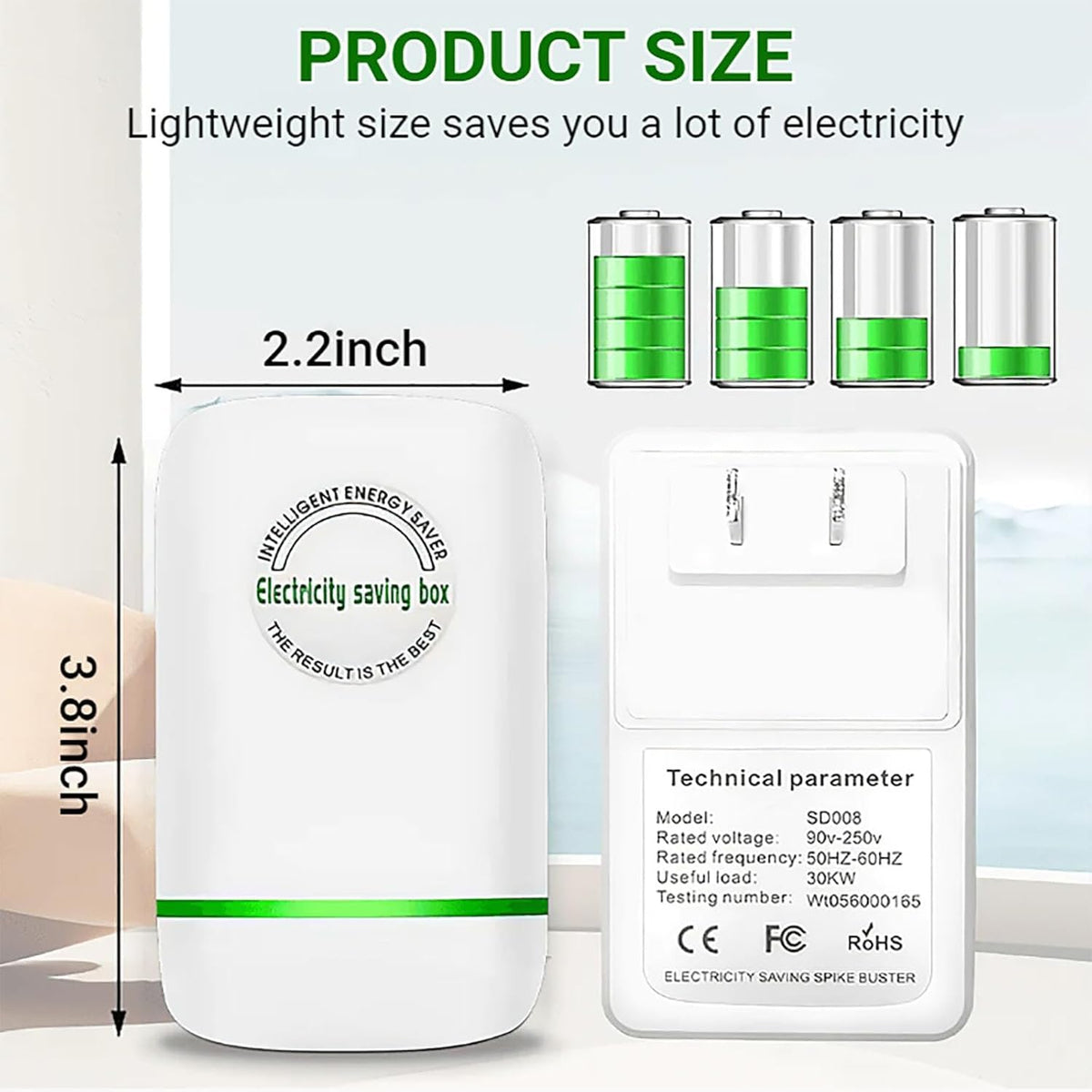 Power Saver Pro X - Voltage Stabilizer & Power Load Balancer, 2025 Upgraded Household Appliance Protection Device, Smart Current Factor Correction for Home, Office & Shop, 90V-250V 30KW High Capacity