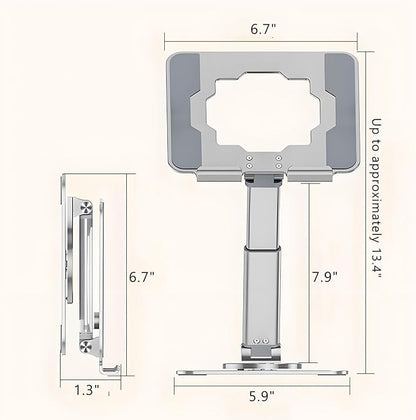 GuaziV 360° Adjustable Tablet Stand - Ergonomic Foldable Holder for iPad 10.2-12.9”, Kindle, Phones 4-13”, Anti-Slip Desktop Mount for Work, Cooking, Gaming & Reading