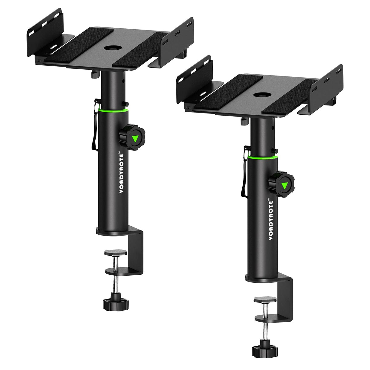 Vondynote Dual Side Clamp Studio Monitor Stands Short Desk Speaker Stands