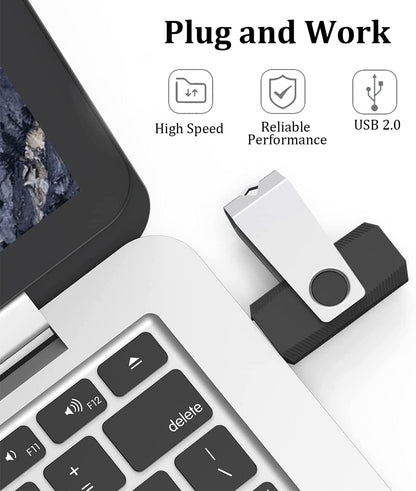4GB Flash Drive 2 Pack, Wooolken USB 2.0 Thumb Drives Memory Stick