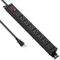 JUNNUJ 12 Gauge 360° Rotating Mountable Power Strip, Black, 15 FT, 1