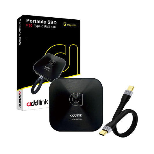 Addlink P30 1TB External SSD USB4 4000MB/s Type C Compatible thunderbolt 4, Tesla, iPhone15/16&iPad&Mac, Steam Deck/Android/PS5&4 Smart TV Magsafe ProRes 4K 120fps, Includes USB4.0 Cable Aluminum case