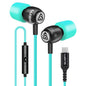 LUDOS Clamor Wired Earbuds in-Ear Headphones, 5 Years Warranty, Earphones with Microphone, Noise Isolating Ear Buds, Memory Foam for iPhone, Samsung, School Students, Kids, Women, Small Ears - Purple