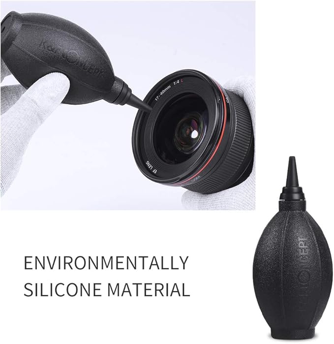 K&F CONCEPT Professional Lens Cleaning Kit for DSLR & Mirrorless Cameras with APS-C/Full-Frame Sensor Cleaning Swabs/Lens Cleaner/Gloves/Camera Blower/Lens Pen Brush/Microfiber Cloths/Carrying Case