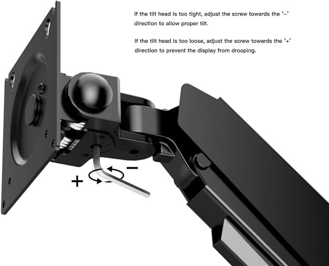 HUANUO 49 inch Ultrawide Monitor Wall Mount, Heavy Duty Screen Arm with Premium Aluminum, Supports up to 44 lbs, Gas Spring Wall Mount Monitor Arm for Height Adjustment, Tilt, Swivel, Rotate