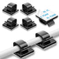 200 Pcs Cable Clips, Adhesive Cable Organizer Cord Holder Wire Clip Wire Management Self Adhesive Hooks Wire Holder for Office, Home, Black