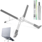BELLEMOND | X-Shape Laptop Stand – Adjustable Aluminum Riser, 5 Height Levels, Lightweight & Foldable, Ventilated, for Laptops and Tablets up to 17.3" | Space Silver
