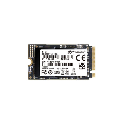 Transcend MTE410 1TB M.2 2242 SSD, Up to 5000MB/s, PCIe Gen4x4 NVMe 3D TLC, for Ultra-Thin Laptops/Lenovo ThinkPad/Yoga Gen 6/ASUS ExpertBook/ZenBook/Mini PC/DRAM-Less Design for Low Power Consumption