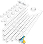 Yecaye Large Cord Hider for 3-4 Wires, Paintable Cord Cover Wall Cable Management System, PVC Wire Hide, Cable Raceway Kit for Wall Mount TV, W1.18in H0.67in, White