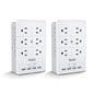 Multi Plug Outlet Surge Protector Nikleb, 12 Electrical Outlets Extender with 4 USB Charging Ports Total 4.8A, Wall Plug Expander 3 Prong for Room, Office, Gaming, Cord Organizer Accessories