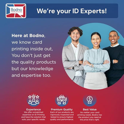Bodno Seaory S26 Single Sided ID Card Printer & Complete Supplies Package ID Software and Camera - Bronze Edition