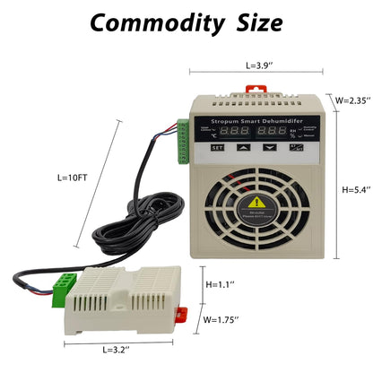 Stropum Automatic Small Dehumidifier for Grow Tent,Electric Box,Storage Cabinet,Closet,110V/240V Mini Dehumidifier With Temperature Control Switch