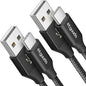 etguuds 6ft USB A to USB C Cable 3A Fast Charging, 2-Pack USB A to USB Type C Charger Cord for iPhone 16 15 Pro/Pro Max/Plus, for Samsung Galaxy S24 S23 S22 S21 S20 S10 A55 A54 Flip Note, Moto, Black