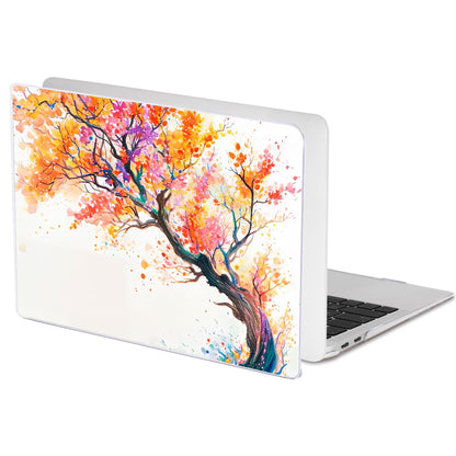 LCMOCICO Compatible with MacBook Air 13 inch Case M1 A2337 A2179 A1932 2021 2020 2019 2018 Release with Retina Display & Touch ID, Crystal Pattern Plastic Hard Shell Case Cover, Phoenix Tree Flowers