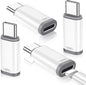 Temdan Not for Audio/OTG [4 Pack Lightning to USB C Adapter]-White