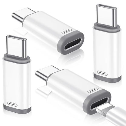 Temdan Not for Audio/OTG [4 Pack Lightning to USB C Adapter]-White