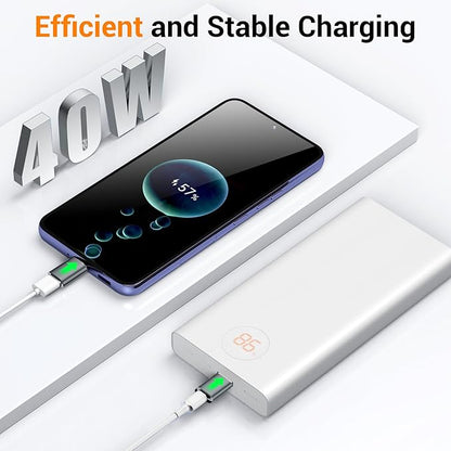 𝟒𝐏𝐚𝐜𝐤 𝐔𝐩𝐠𝐫𝐚𝐝𝐞𝐝 USB to USB C Adapter,USB C Male to USB 3.0 Female OTG Converter for iPhone 16 15 14 13 Plus Pro Max,Apple Watch,Airpods,S24 Ultra, Gender Changers OTG Adapters - Gray