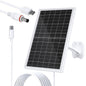 FUTUREZEN 13W Solar Panel for Security Cameras, USB-C/USB/DC, White, 1 Pack