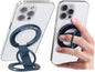 RESPECTED BRO-Magnetic-Phone-Ring-Holder with Dual Rings, Compatible with iPhone 16/15/14/13/12, Multifunctional Stand for Desk,Office,Gym,Kitchen & All Metal Surfaces, Finger Loop Grip (Dark Blue)