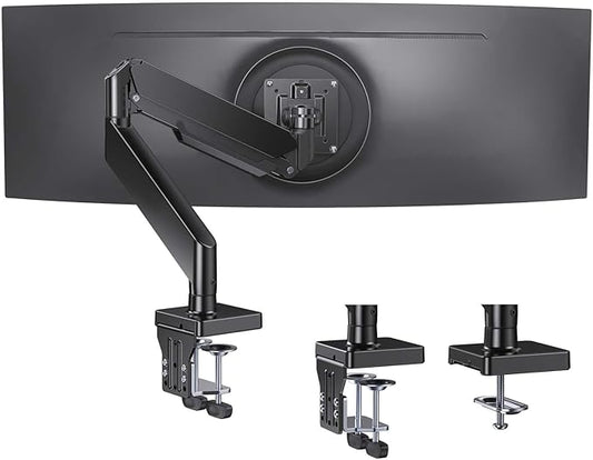 HUANUO Ultrawide Monitor Arm for 13 to 43 Inch Screens, Heavy Duty Monitor Arm Holds up to 33 lbs, Full Motion Desk Mount with Tilt Swivel Rotation, VESA 75x75mm or 100x100mm