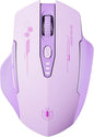 Bluetooth Mouse,[Upgraded] Multi-Device Wireless Mouse,Visible Battery Level,Tri-Mode (BT 5.0/4.0+2.4G Hz) Rechargeable Ergonomic Mouse, 4 Adjustable DPI,Coldless Mouse for Laptop and PC,Purple