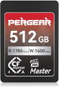 Pergear 512GB CFexpress 4.0 Type A Memory Card VPG200, Up to 1780MB/s Read Speed & 1600MB/s Write Speed for 4K 120P, 8K 30P Video Recording(Master Series), Compatible for Sony Alpha & FX Cameras