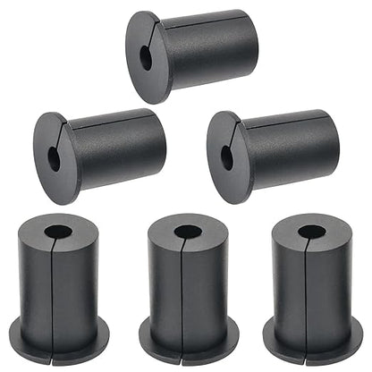 6pc Starlink Cable Grommet 1" Silicone Waterproof Wall Hole Pass Through Split Cable Bushings for TV Wire Ethernet Cord, Starlink Cable Routing Kit Accessories, 38mm/1.5" Ht, Black