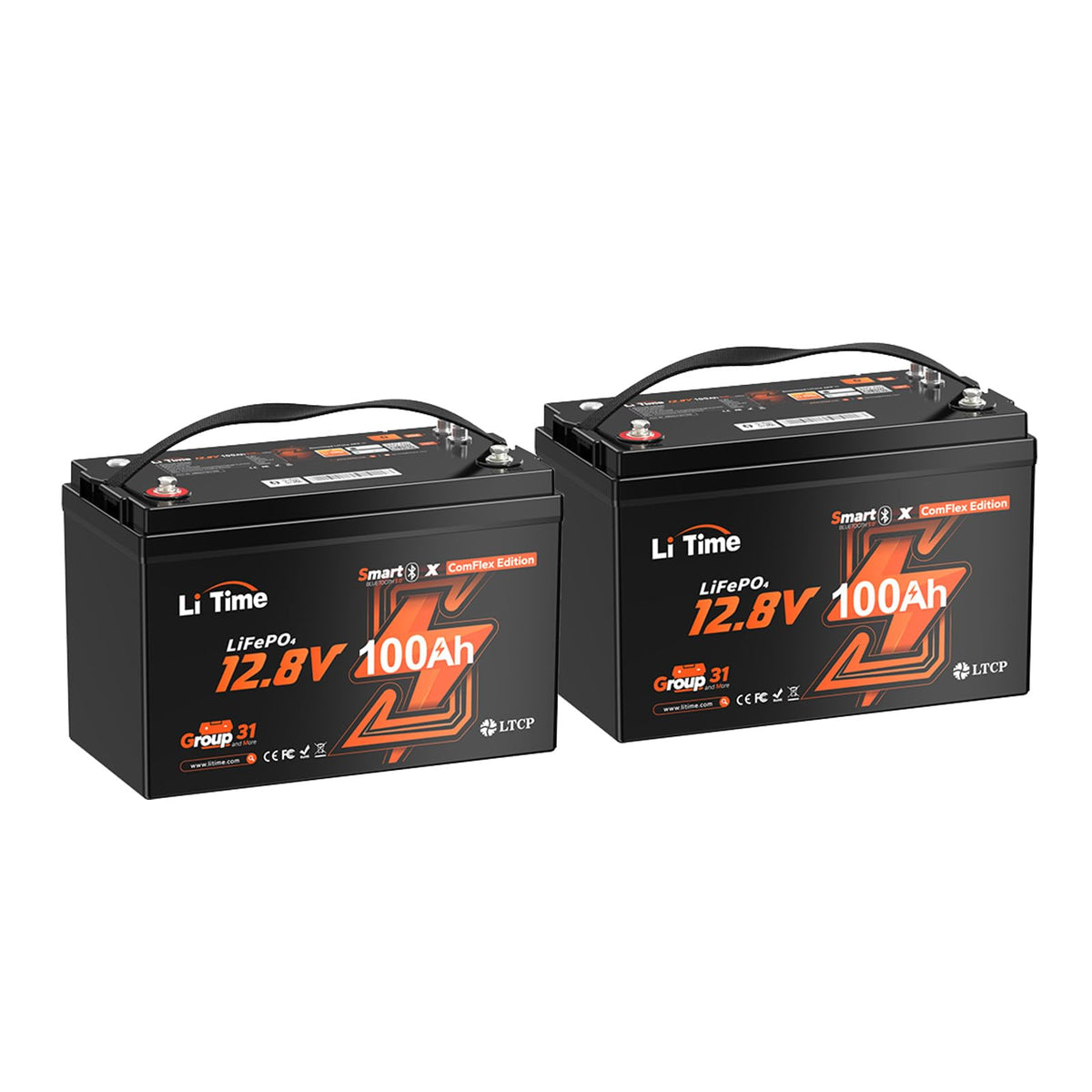 Litime 12V 100Ah LiFePO4 Battery, Compatible with Victron System for RV
