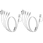 4-in-2 Multi Charging Cable for Apple Watch Charger/Samsung/iPhone Charger,Car/Office/Camping/Travel Essentials,Type C Cable Cord for iWatch Ultra/10-2/iPhone 16-11/Samsung S25-S20,iPad,airPods-White