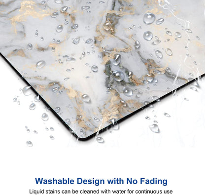 Armanza Mouse Pad, Gray Gold Marble Mouse Pad, Premium-Textured Marbling Mouse Mat Square Waterproof Non-Slip Rubber Base Computer Mousepad for Office Laptop Desk