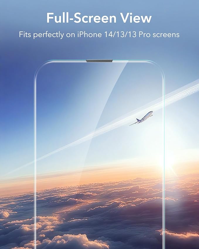 ESR 3 Pack for iPhone 16e/ iPhone 14/ iPhone 13/ iPhone 13 Pro Screen Protector, [9H Hardness] [Military Grade Shatterproof] Tempered Glass Film with Flawless Fit Tray