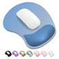 ITNRSIIET Ergonomic Mouse Pad, Cushioned Gel Wrist Rest, Non-Slip Base, Smooth Surface, Cute Multi-Color, 9.5 x 8.2 in, White