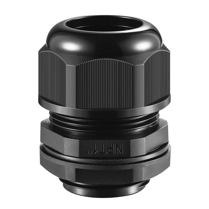 RTHIEAI 25 PCS 1"(17-25mm) NPT Nylon Cable Gland Joints with Gaskets, IP68 Adjustable Lock Nut Strain Relief Cord Grip Waterproof Cable Glands - UL Listed and RoHS Compliant